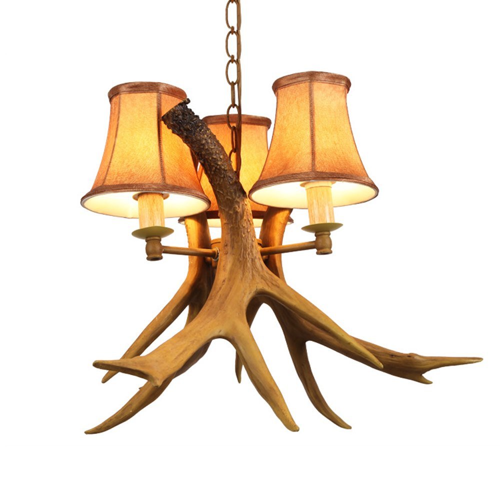 SYAXVOM Antler Chandelier American Country Restaurant Bedroom Aisle Balcony Cafe Club Retro Creative