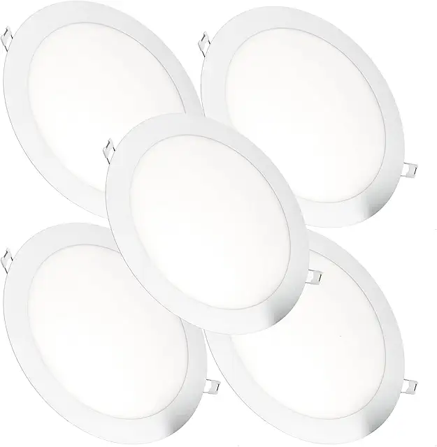Spot à encastrer LED rond 18W 6000K blanc - Lot de 5
