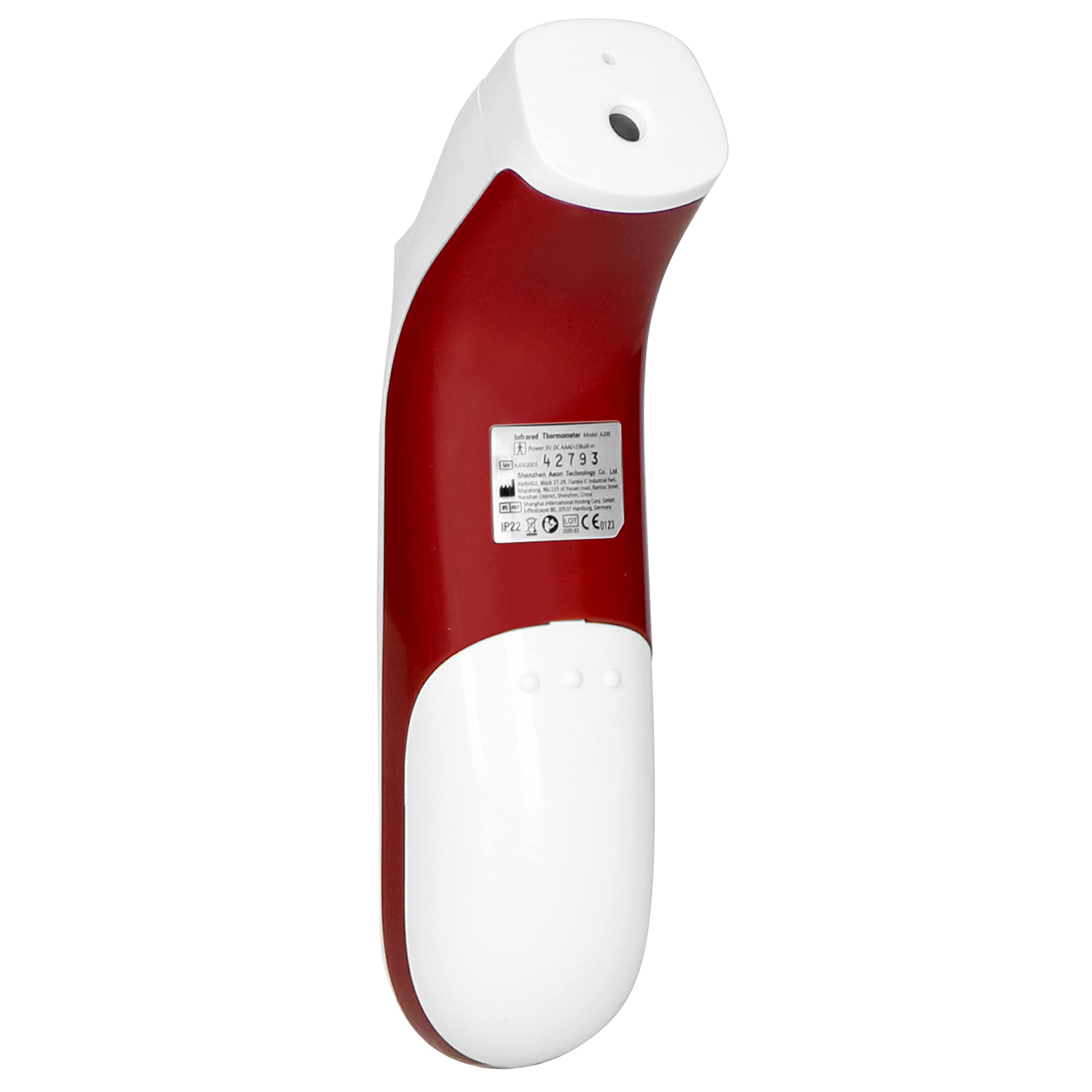 Fysic FT38 – Termómetro antifiebre sin contacto – Termómetro infrarrojo digital – Termómetro frontal para niños y adultos – Alarma de fiebre – Blanco