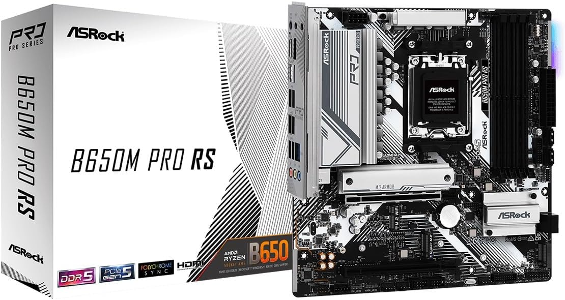 Asrock B650M Pro RS AMD B650 Emplacement AM5 micro ATX