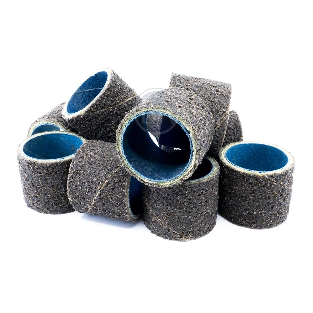 Benchmark Abrasives 1-1/2" x 1-1/2" Non Woven Surface Conditioning Sanding Bands, Spiral Bands Rotary Sander for Drill & Die Grinder, Metal Polishing Sanders for Woodworking Tool (10 Pack) - Coarse