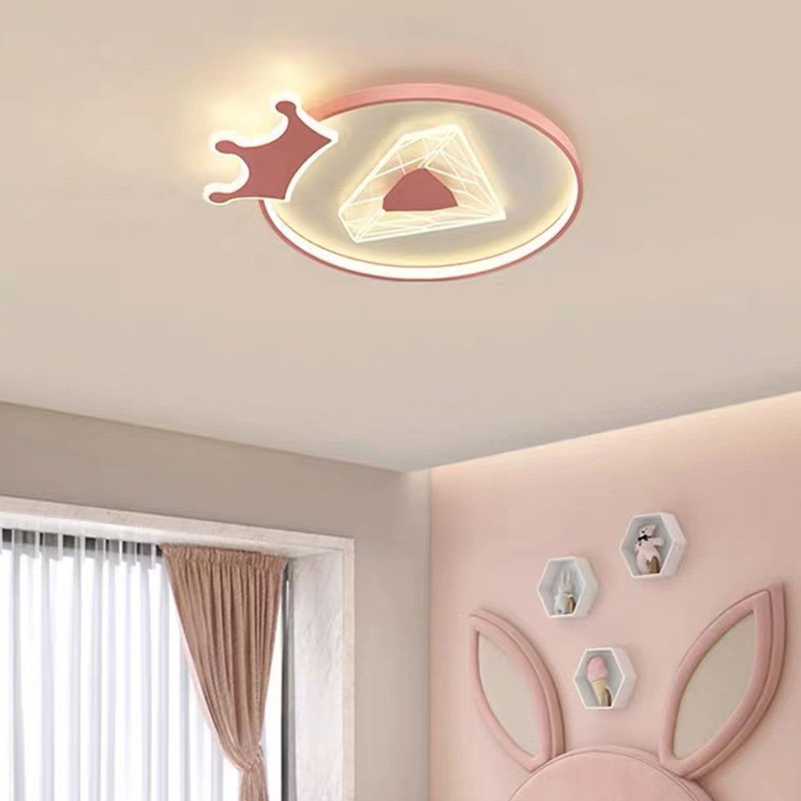 Lámpara de techo LED moderna regulable y luz colgante infantil para guardería con mando 6
