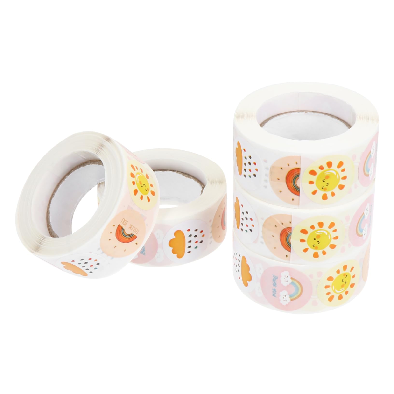 VILLCASE 20 Rouleaux autocollant sticky notes sachet étiquette présent étanchéité stickers sceaux- de modèle météo étiquettes rondes adhésives plaques de cuivre stickers