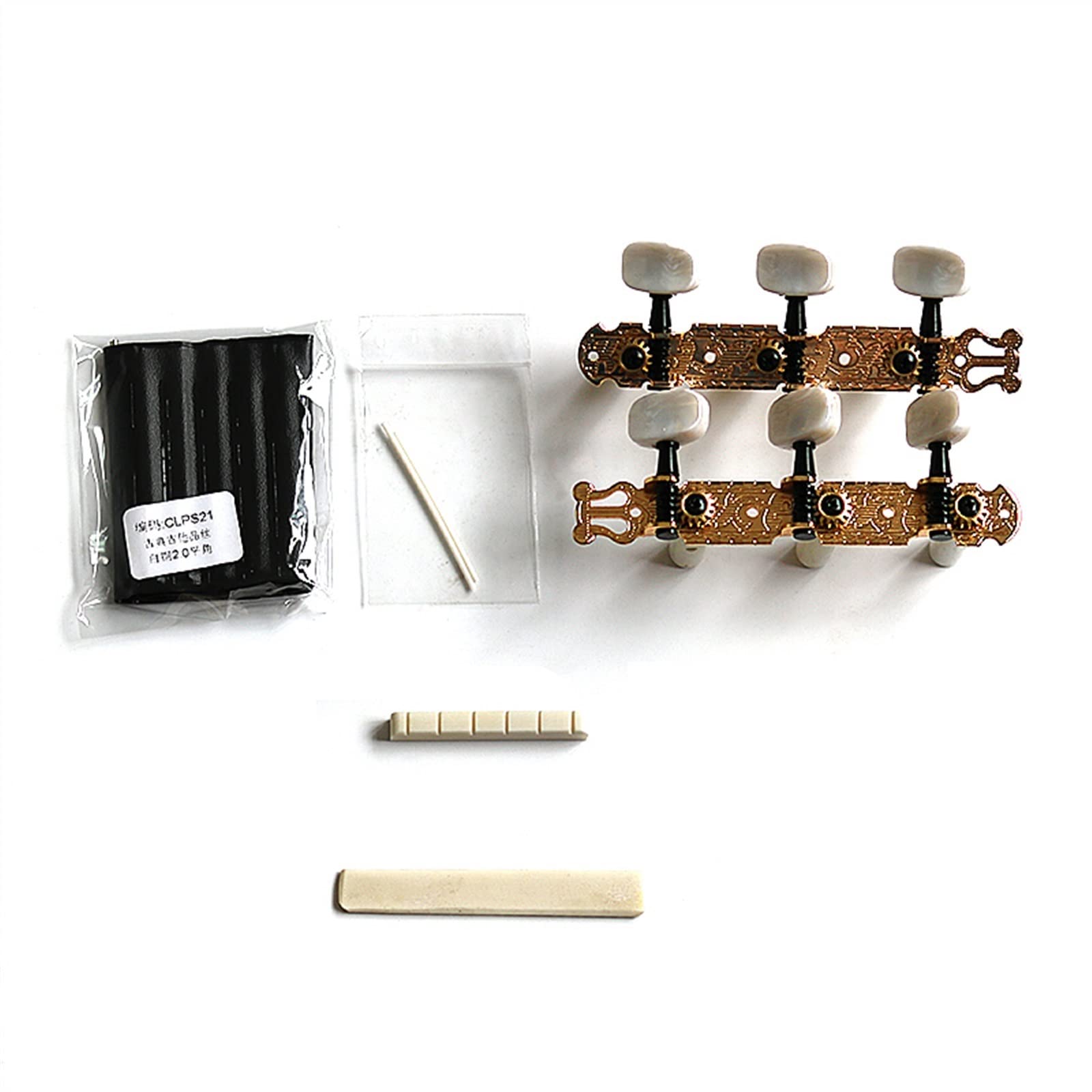 Classica Chitarra Folk Spagnola Da 39 Pollici Con Fondo In Pesca E Abete Laterale, Set Completo Di Materiali Di Produzione Combinati Corpo chitarra (Color : 3/4)