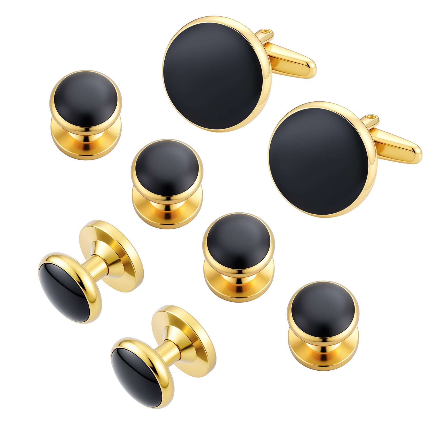 Cufflinks and Tuxedo Shirt Studs Stainless Steel Cuff links mens