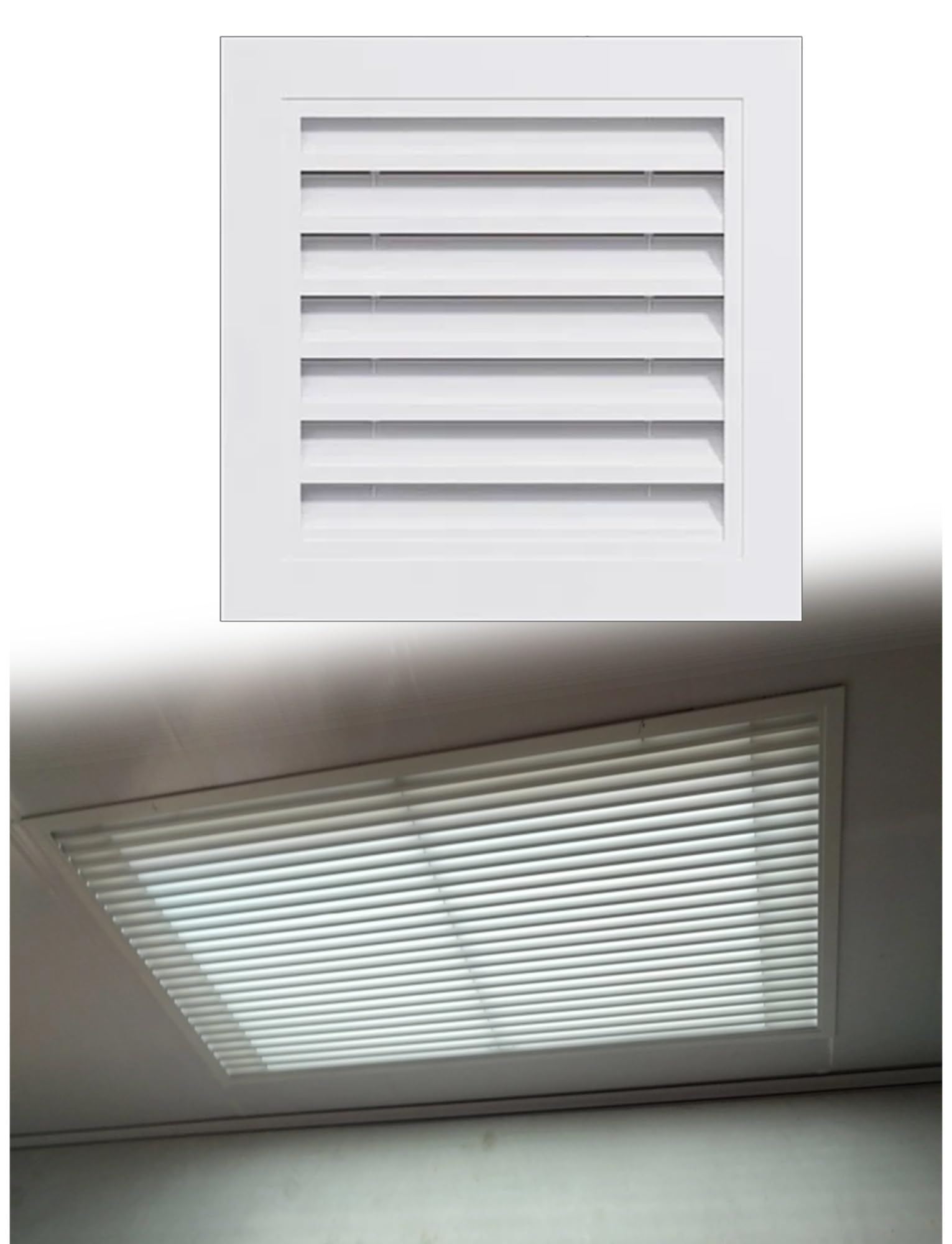 Grille de ventilation persienne antipluie à débit optimal en alu