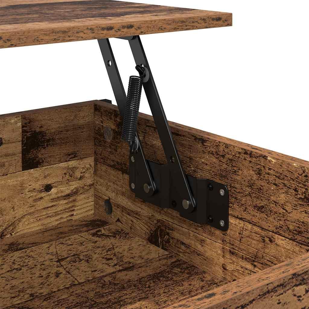Tavolino da salotto in legno anticato, 100 x 55 x 49,5 cm, in legno
