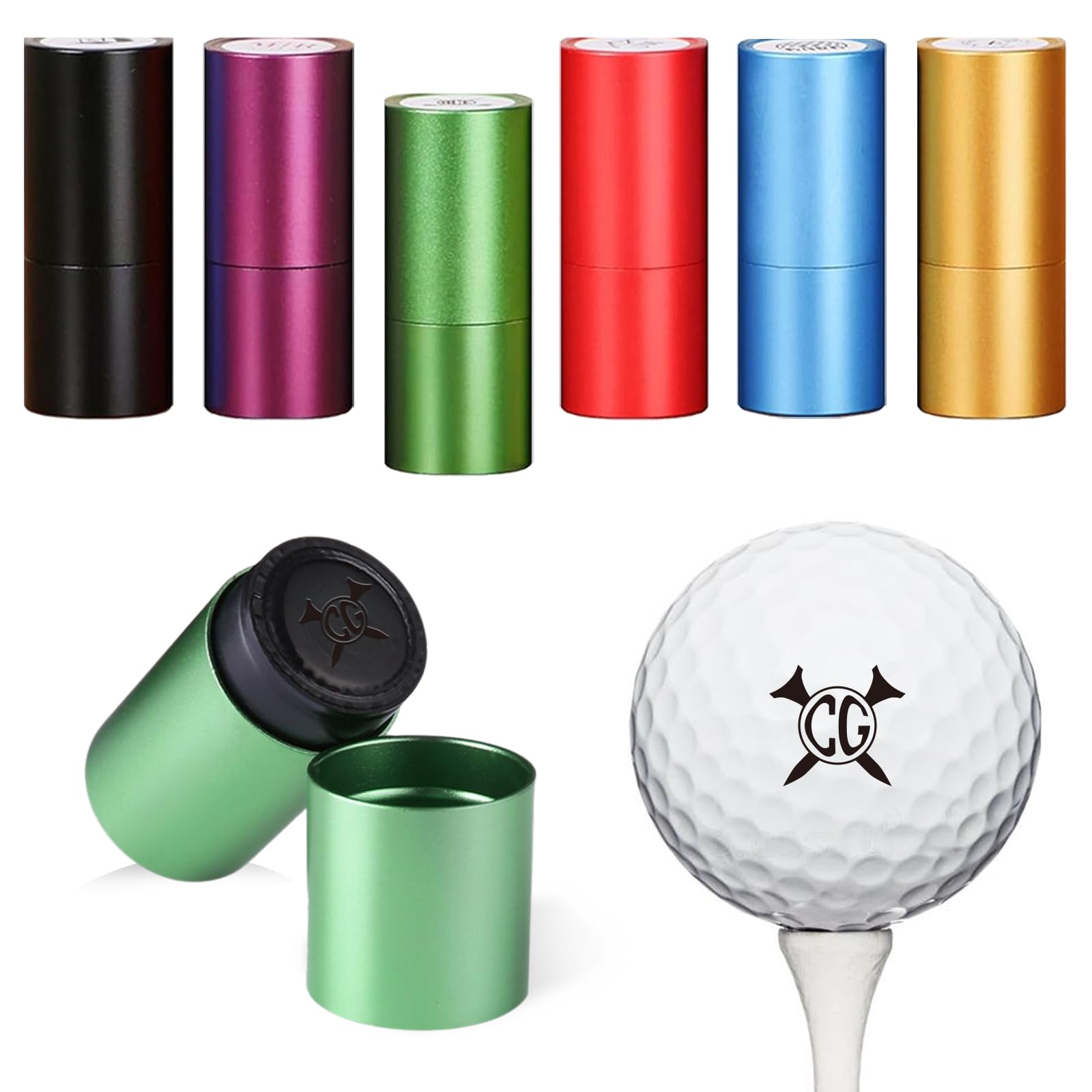 Sunamd Personalized Golf Ball Stamp, Custom Golf Ball Marker Stamp, Create Your Unique Mark on Golf Balls, Waterproof Golf Ball Stamper, Golf