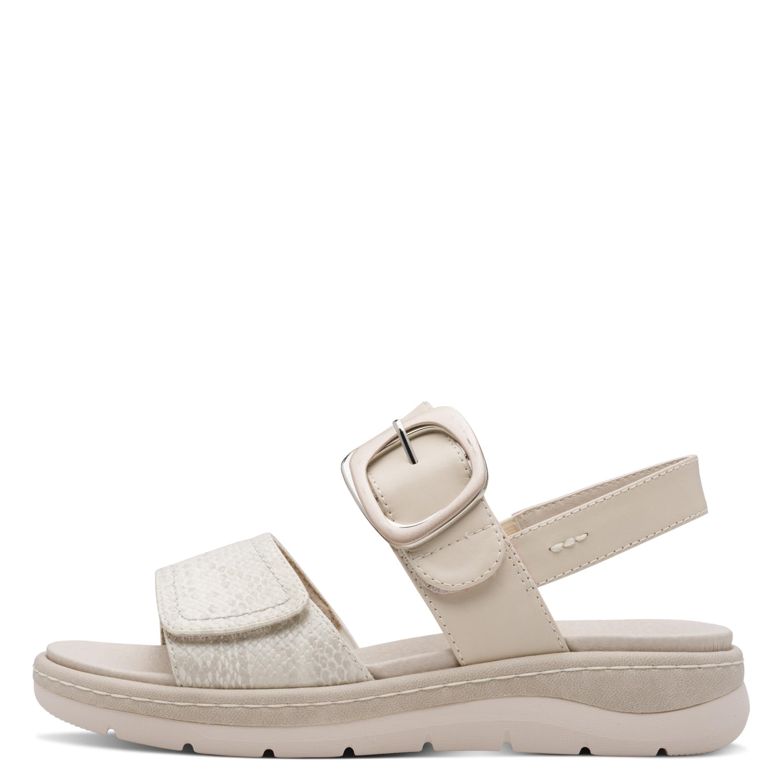 Jana Softline Leather Wedge/Plat Sand 8-28701-46, Sandali Bassi Donna