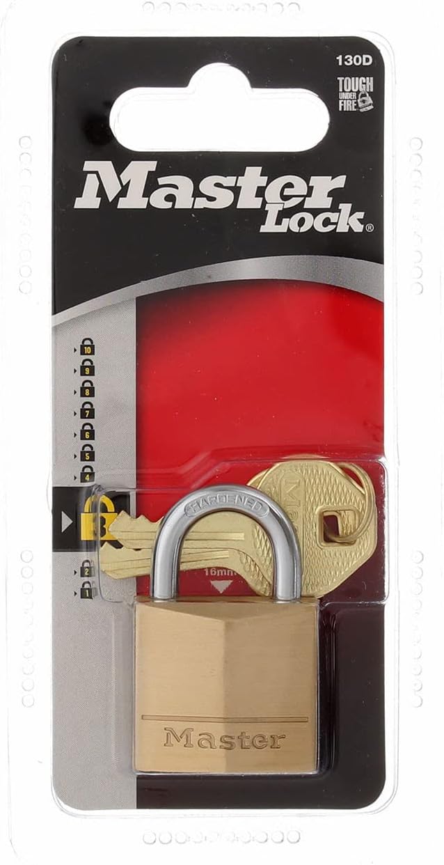Master Lock 130D 1-3/6 Brass Padlock
