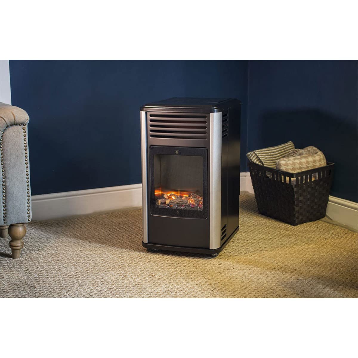 Fireside Estufa portátil a Gas Manhattan Metalizado 3,4 kW