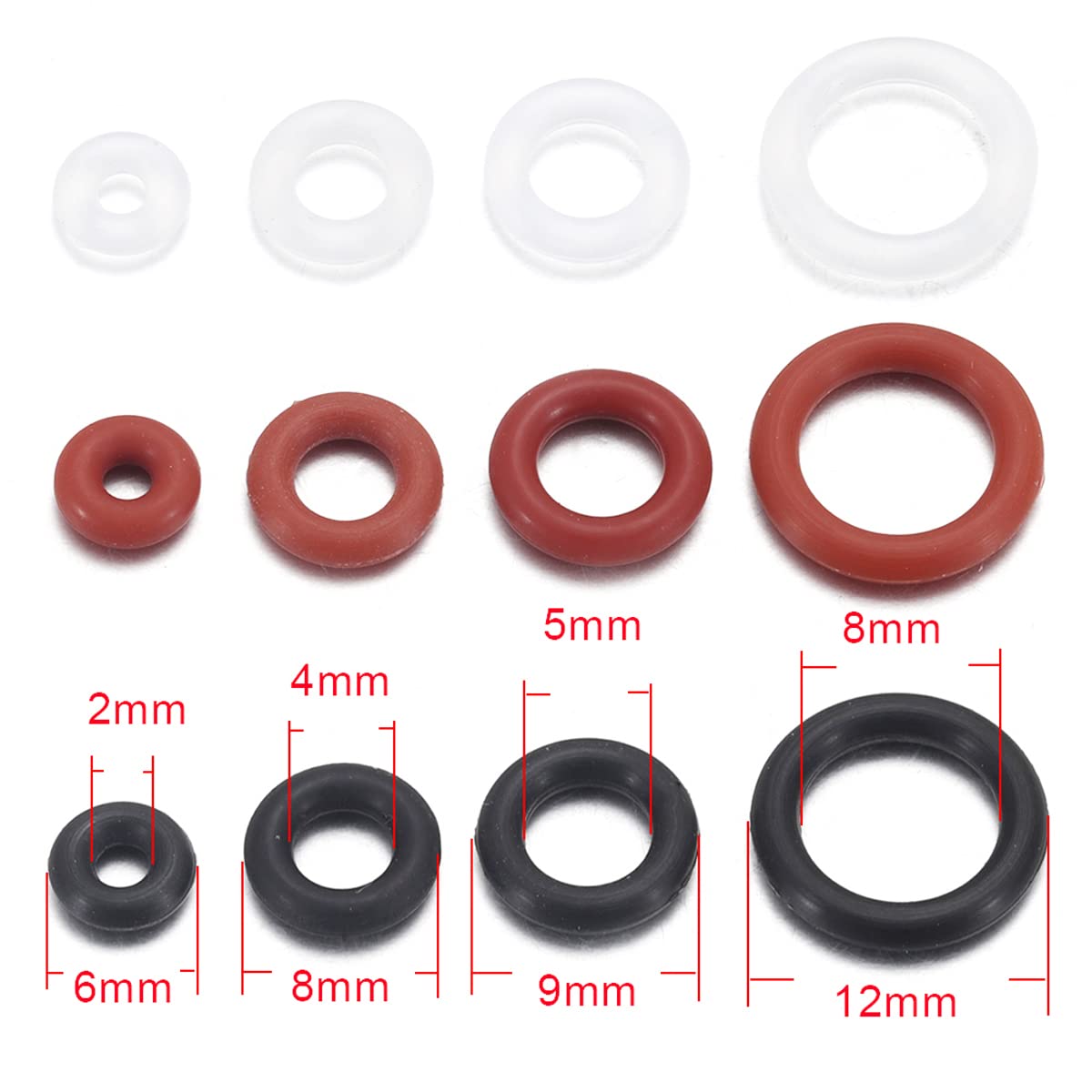 Cozylkx 50 stks Rubber Bead Stopper voor Sieraden Maken 8mm O-Ring Siliconen Spacer Charms voor Sliding Armband Cozylkx 50 stks Rubber Bead Stopper voor Sieraden Maken 8mm O-Ring Siliconen Spacer Charms voor Sliding Armband