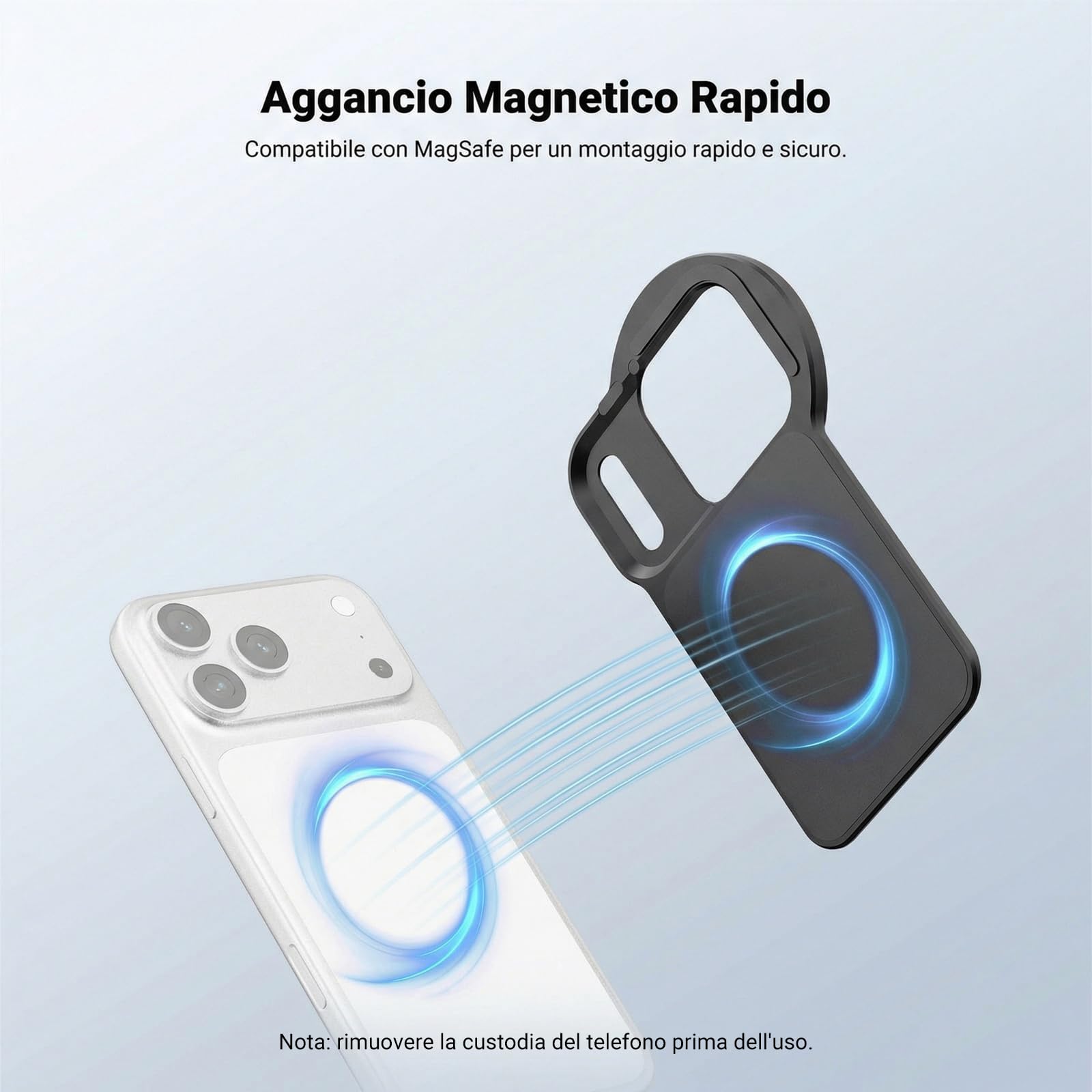 NEEWER Accessori Backplate Adattatore Magnetico da 6,9" per Filtro Obiettivo Telefono e Filtro Polarizzatore Circolare CPL 67mm Compatibile con MagSafe iPhone 12/13/14/15/16/17 Pro Max e 14/15/16 Plus