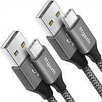 Vista 18 de etguuds Cable USB a USB C de 2 pies, paquete de 2 cables de carga USB A a tipo C de carga rápida para Samsung Galaxy A17 A16 A15 A26 A36 A56, S25