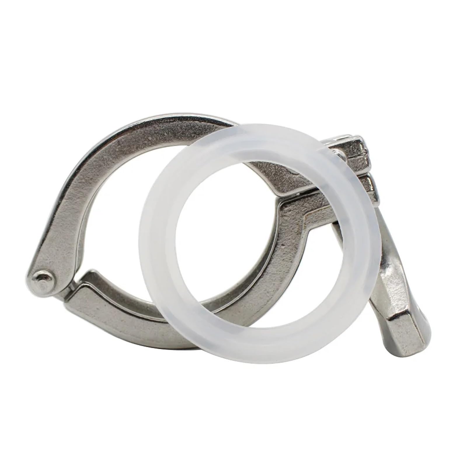 Collier de serrage à trois clips 1,5"-4", bague de serrage en acier inoxydable SS304, accessoires de raccords.(K119mm(Weigh250g))