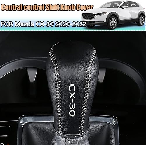 Miniatura 2 de Kakash Accesorios interiores personalizados para Mazda CX-30 2020 2021 2022, cubierta de cuero para palanca de cambios automática, funda de cuero