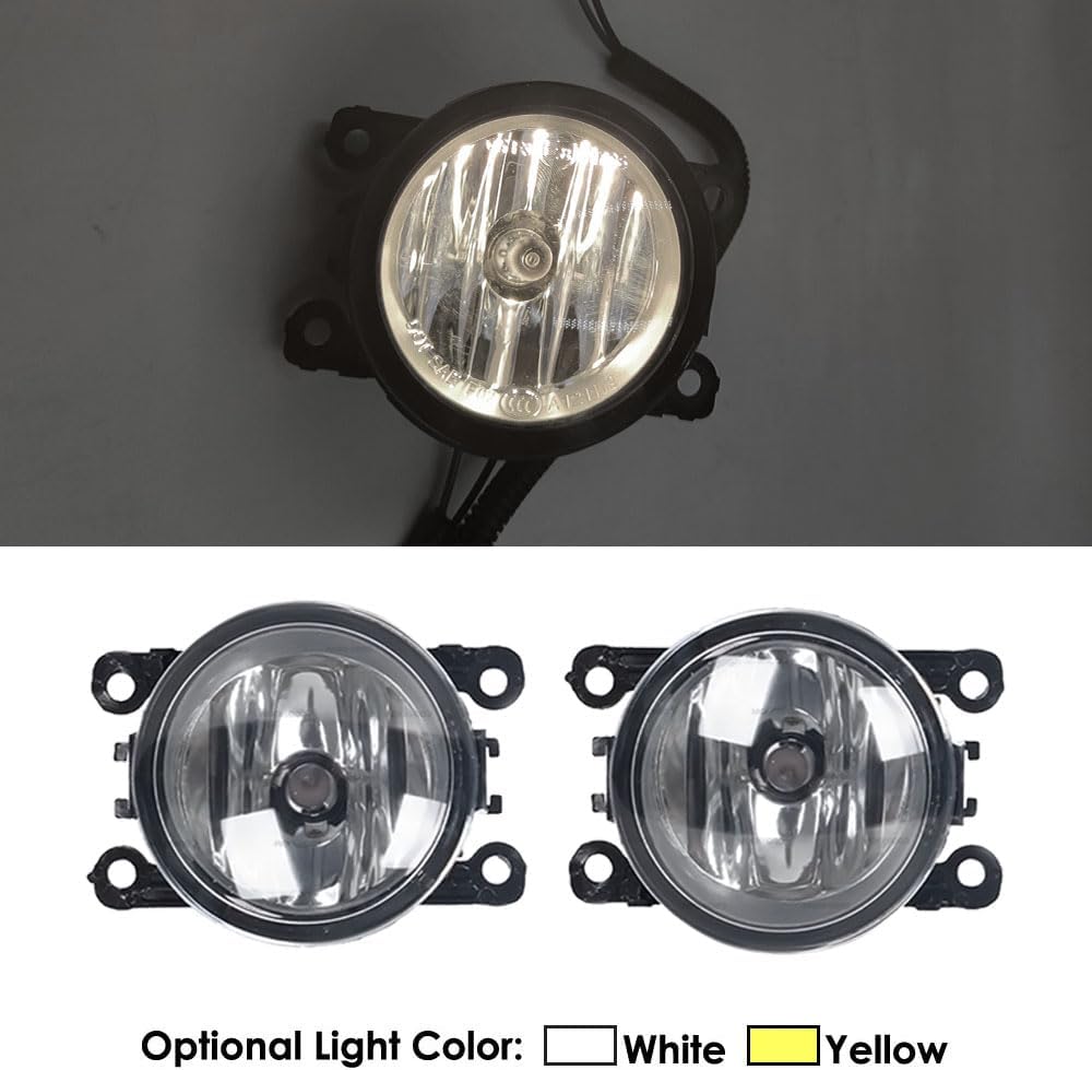 Front Bumper Fog Light with Bezel Driver Passenger Side, Front Bumper LED Fog Lamp Assembly, 2011-2017 Compatible with Suzuki Swift, Amber Light