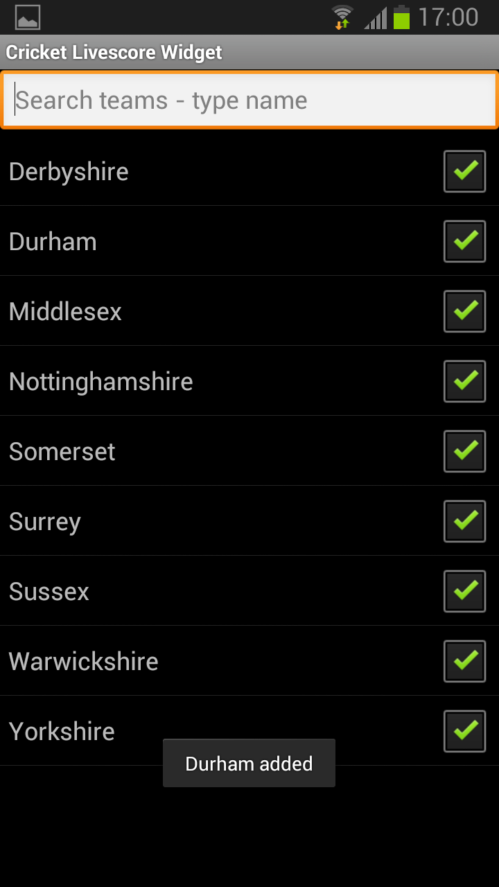 Cricket Livescore Widget - App on Amazon Appstore