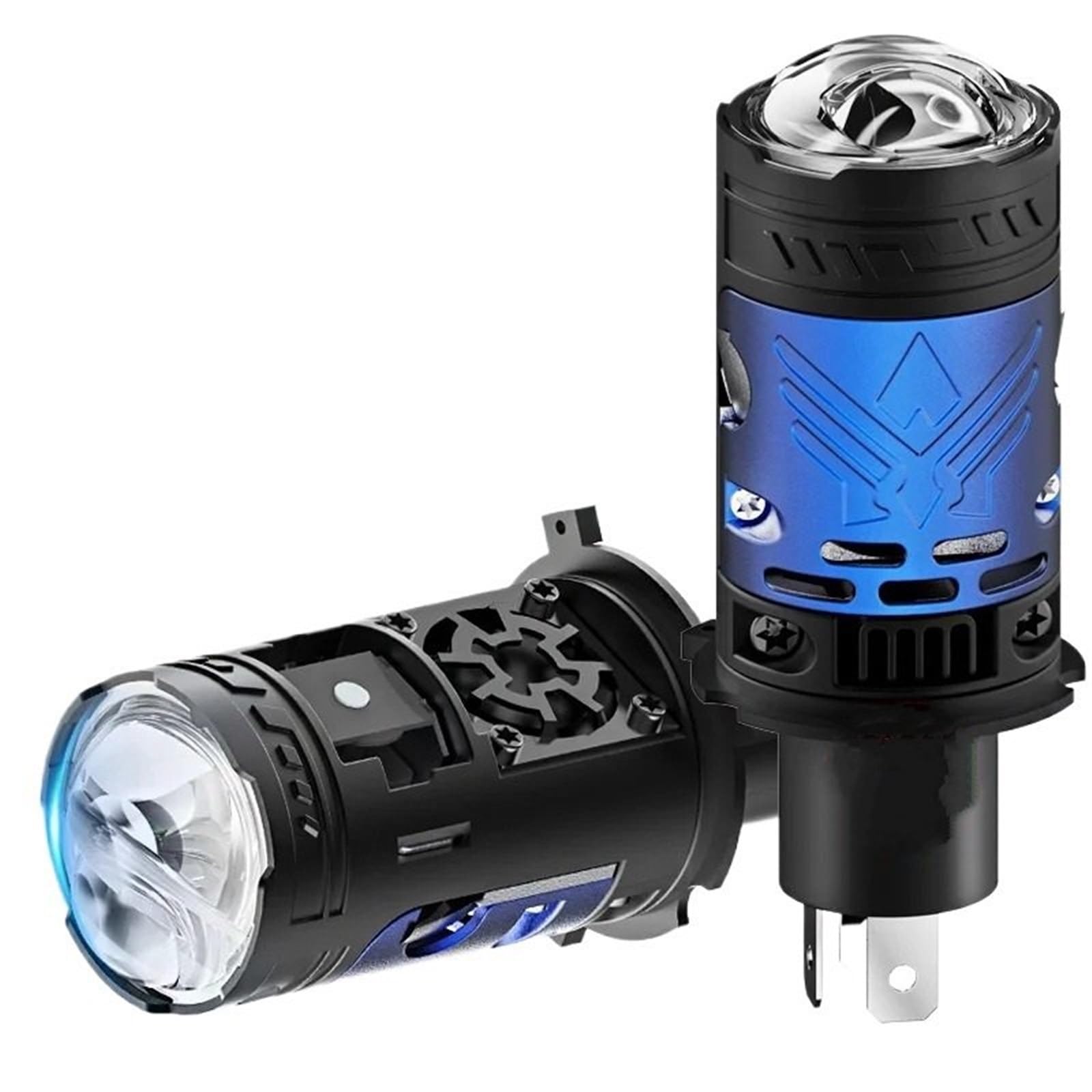Bombilla Coche Bombilla de faro LED H4 3000W Bombilla para coche | Lente de proyector CANBUS 3500000Lm 6500K Turbo ventilador luz de coche 9003/HB2