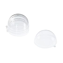 Super Z Outlet Clear Plastic Acrylic Bath Bomb Mold Shells Molding Balls Kit (100mm, 12 Pack)