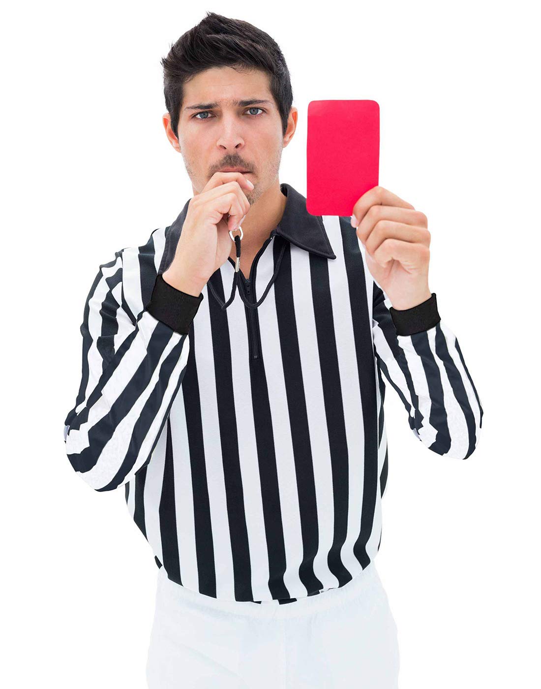 Buy Men's Official Long Sleeve Black & White Referee Shirts Jersey Ref