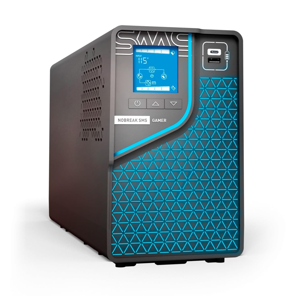 Nobreak SMS Gamer 2000Bi/Bi WI-FI, Interativo, Entrada 115/220v e Saída Bivolt 115/220V, 8 Tomadas, 29601