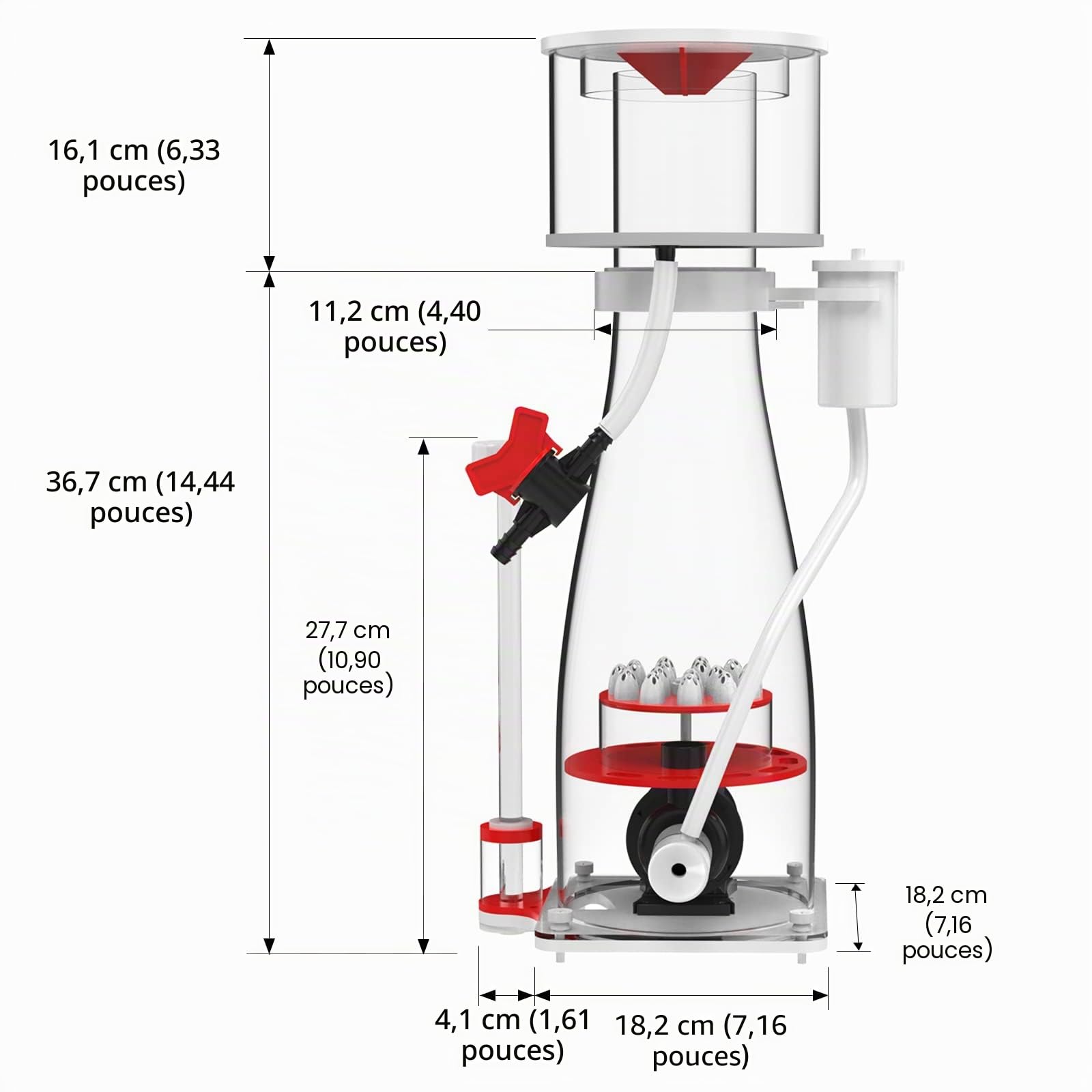 MagTool Écumeur de Protéines pour Aquarium, Skimmer DC avec Pompe à Roue à Aiguilles Réglable, pour Aquarium Récifal 135–185Gal (N170 Plus)
