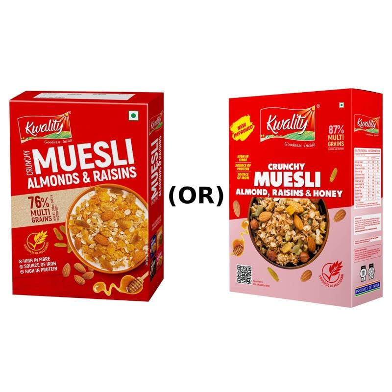 Kwality Muesli Fruit & Nut 300g | 72% Multi Grains | No Maida | Natural Source Of Vitamin & Iron | High In Protein & Fiber | Low Fat & Cholesterol - View #10