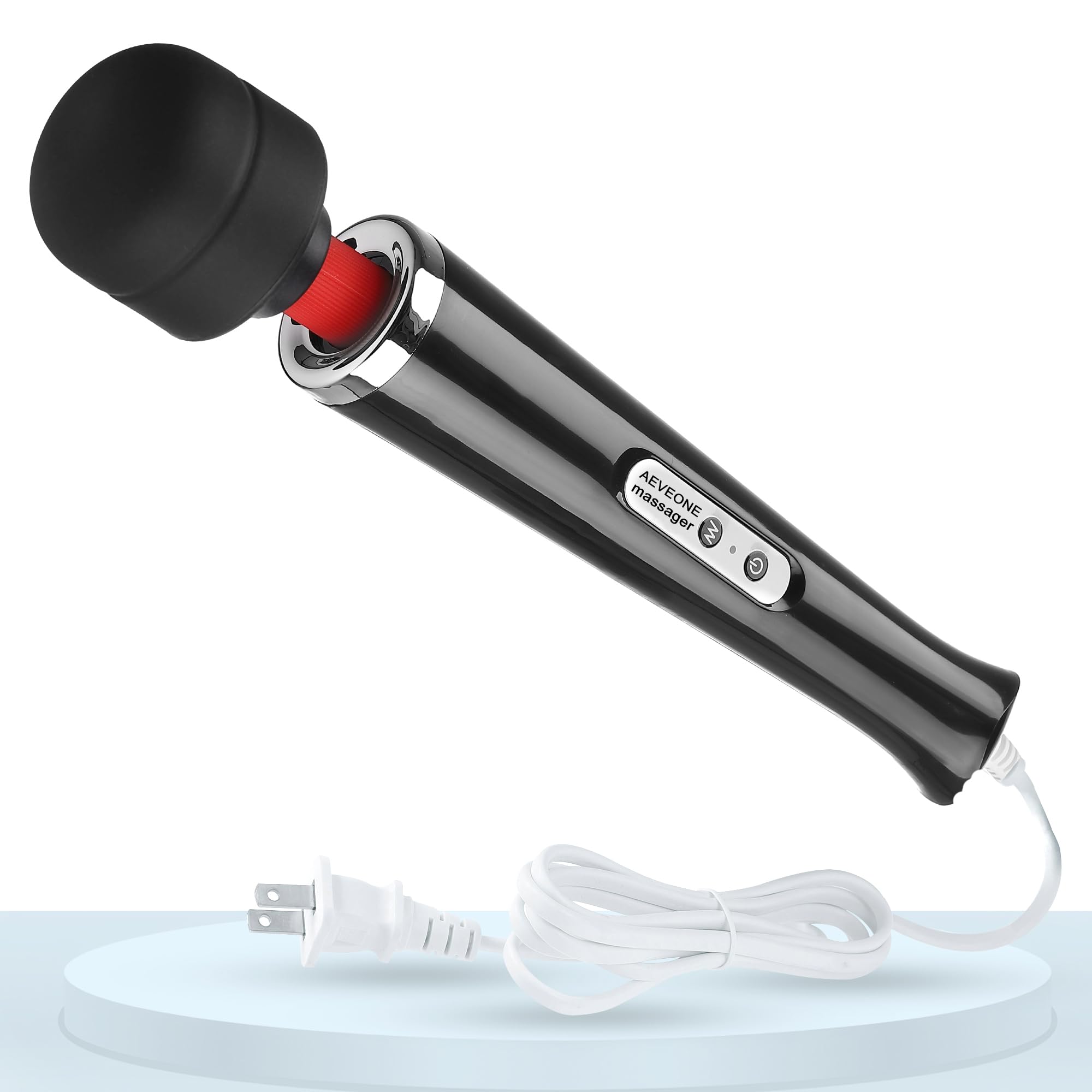AEVEONE Wired Powerful Handheld Electric Massager, Strong Personal Back Massage for Sports Recovery, Muscle Aches, Body Pain (Rose red): Black