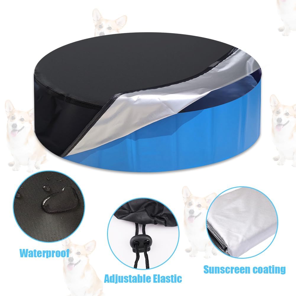 Piscina Per Cani Pieghevole Con Valvola Per Animali In PVC Piscina Per Bambini 80 X 20 Cm 94528759