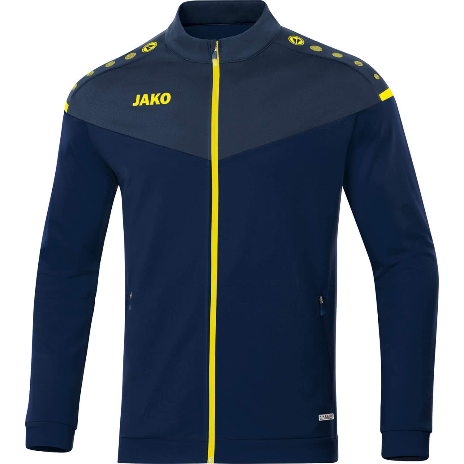 JAKO Champ 2.0 Jacket Men's Jacket - Navy/Darkblue/Neon Yellow, Small