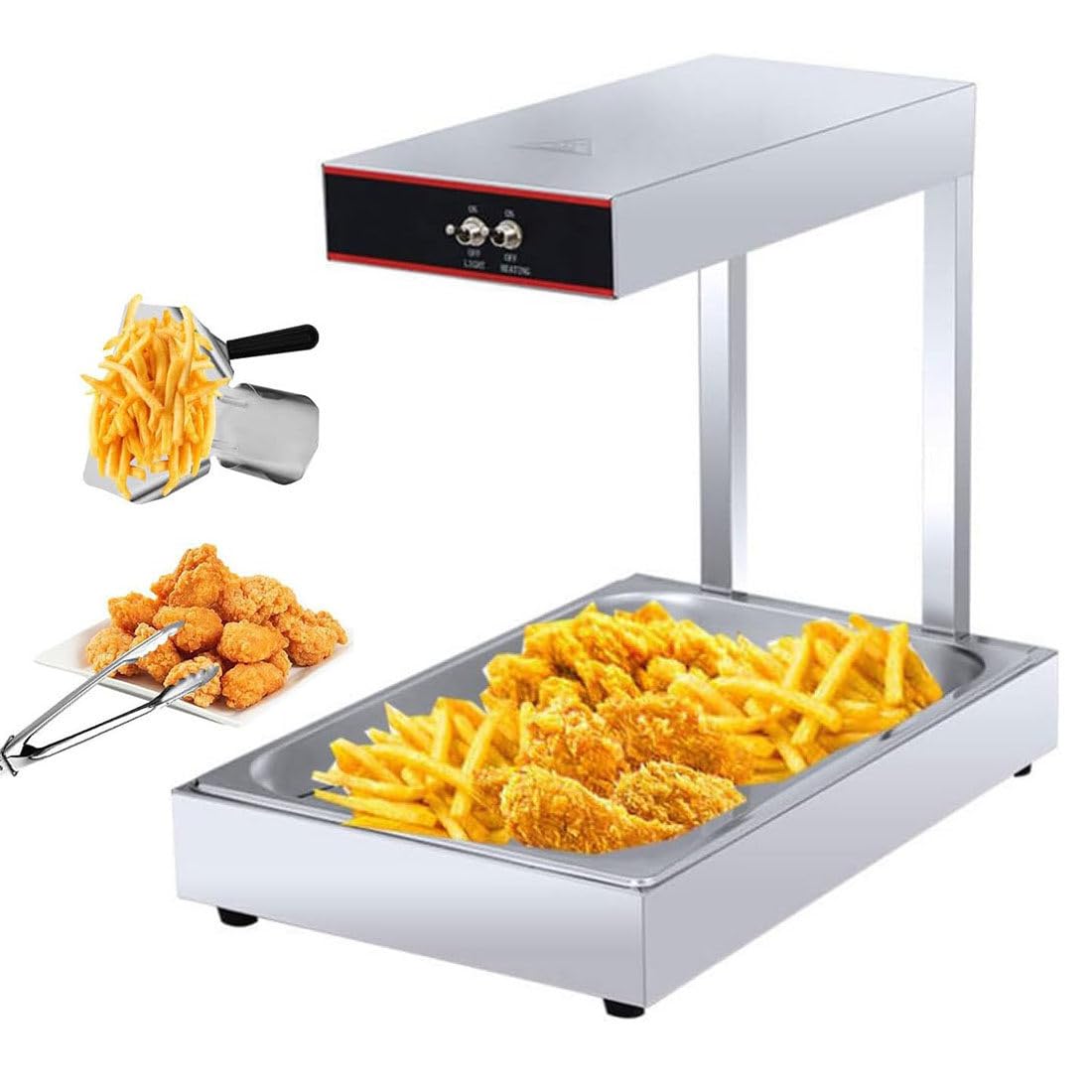 Calentador De Papas Fritas, Lámpara De Calor De Alimentos Comerciales, Luz Para Calentar Alimentos, Calentador De Papas Fritas Para Papas Fritas, Churros, Buffet, Cocina, Restaurantes