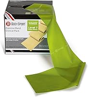 Vista 9 de Body Sport Bandas de ejercicio: bandas de resistencia en rollos de 50 yardas para fitness, estiramiento o terapia física