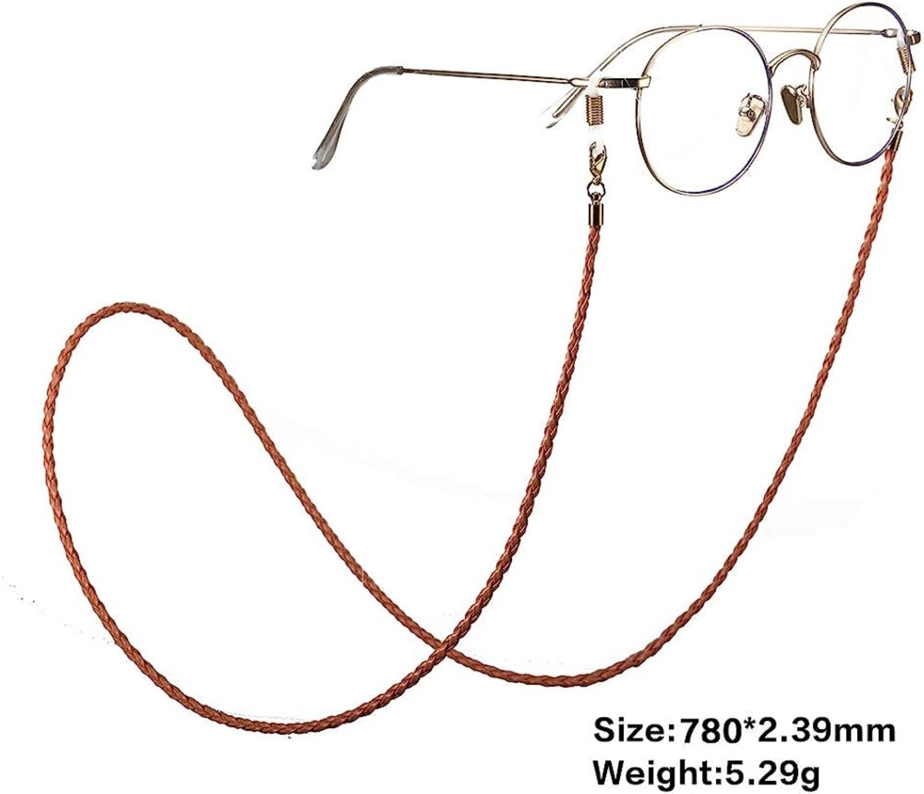 REVAHI Moda PU Cuero anteojos Cadena Sunglass Correa Lectura Titular Correa para Mujeres Hombres