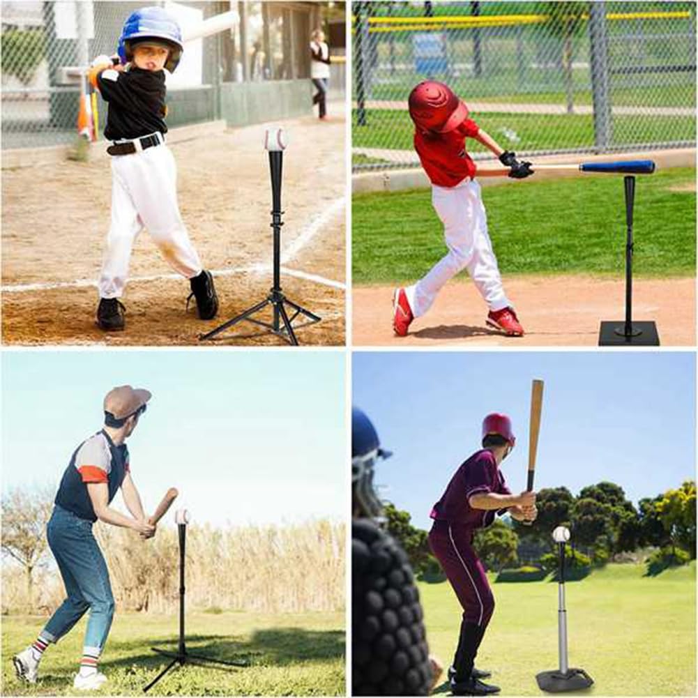 Tee da baseball da 29,5 a 115,1 cm, per colpire in altezza, regolabile, per esercitarsi e allenarsi, da viaggio, facile da usare