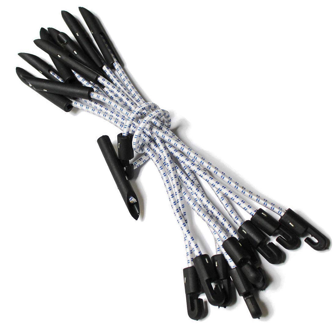 10 Elastic Shock Cord Bungee Toggle Tie Down Fixings - Netting Tarpaulin Tent Scaffold Sheeting