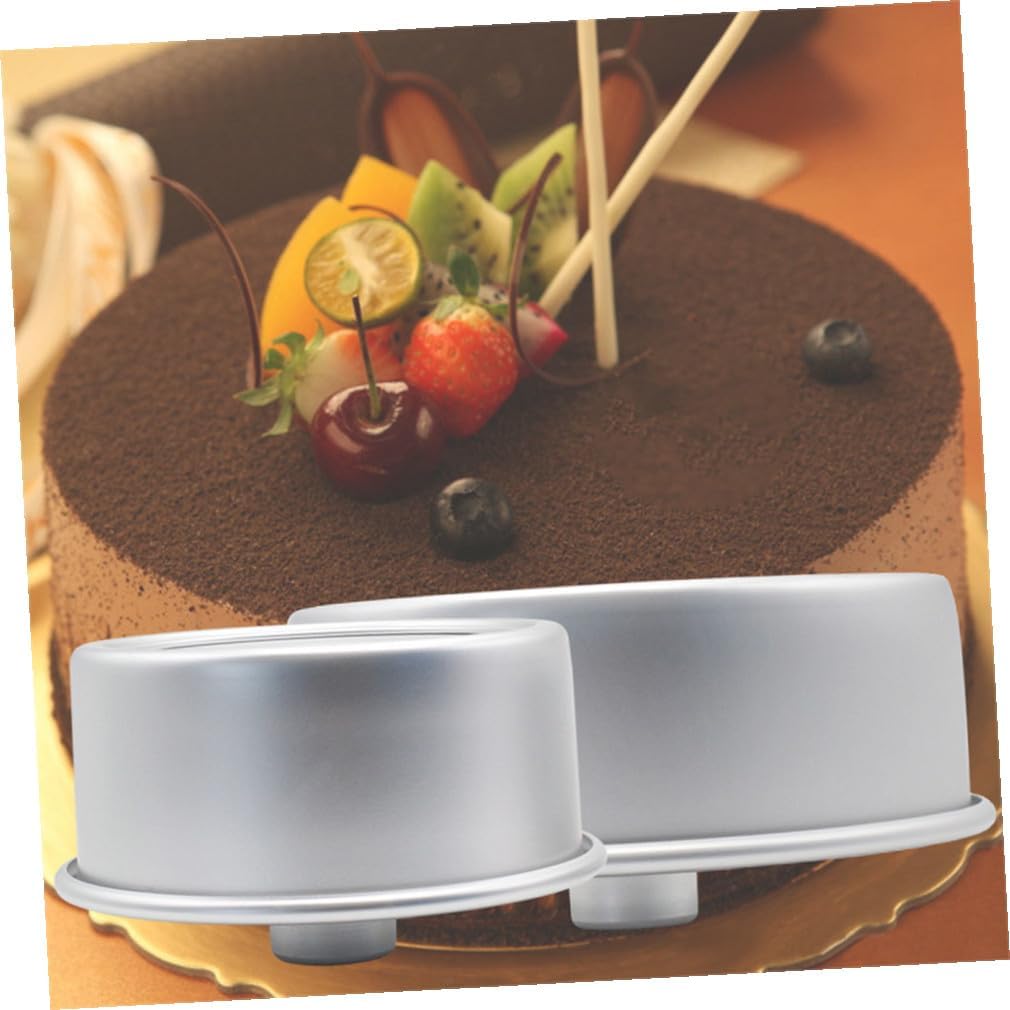 OSALADI Round Pan Hollow Baking Molds with Live Bottom Aluminium Alloy DIY Cake Pans for Uniform Heat Transfer Easy Demoulding and Cleaning Multi-use Pastry Bakeware