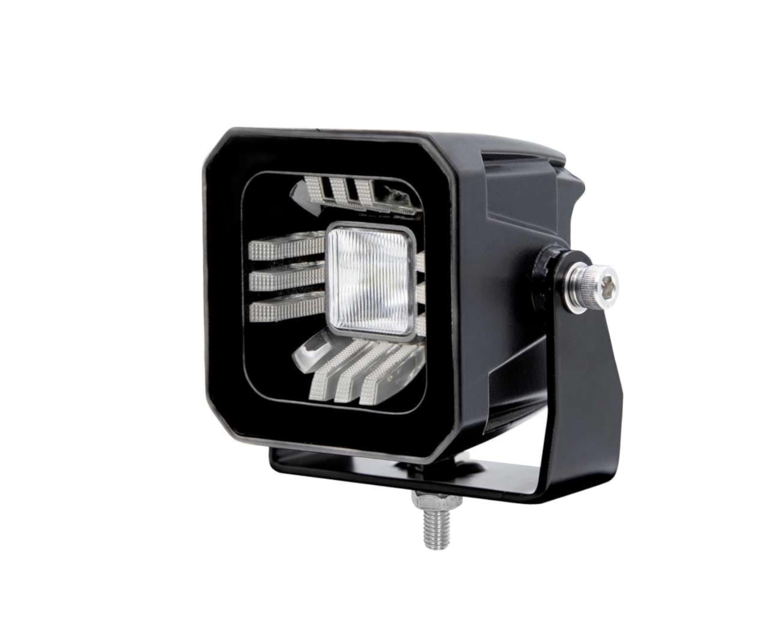 Genérico 6 faros de trabajo LED 12 V - 24 V proyector antiniebla 1000 lm + luz de posición roja naranja DRL haz combinado para camión 4 x 4 MTB barco moto moto