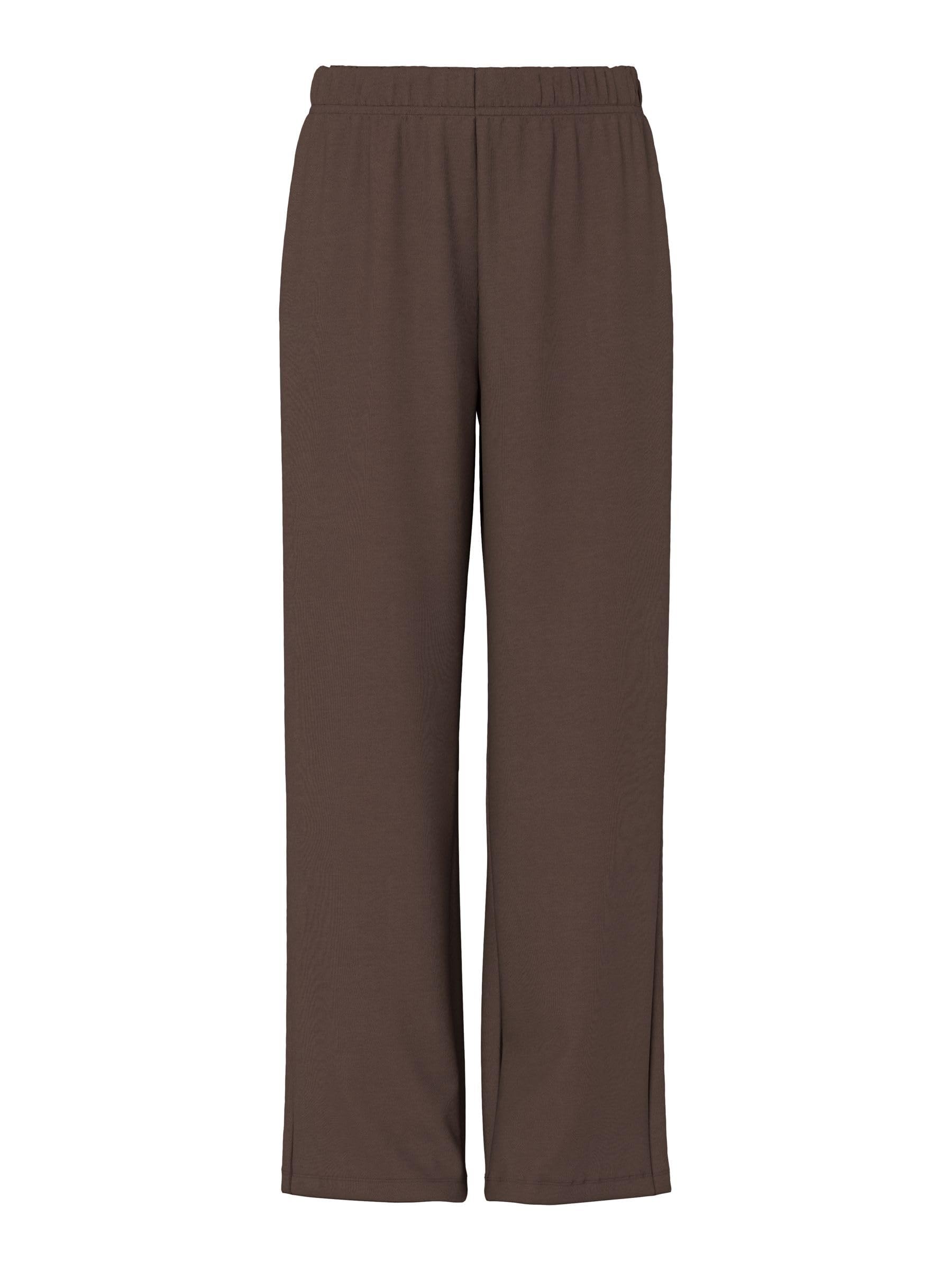 PIECES Pcchilli Hw Wide Sweat Pants Noos BC, Hot Fudge, XS