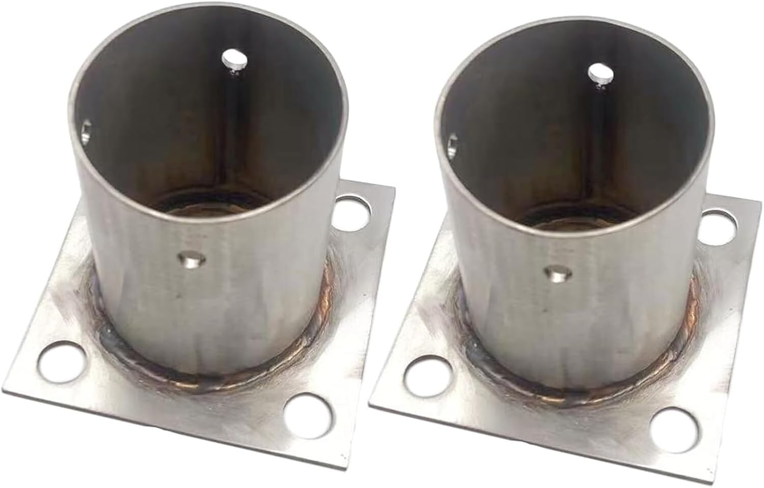 Post Base Anchor,Pergola Post Bracket Heavy Duty Flange Anchor Base, Round Deck Post Wrap, Stainless Steel Porch Handrail Column Supports, with Screws(12x10cm/4.72"" x3.93)