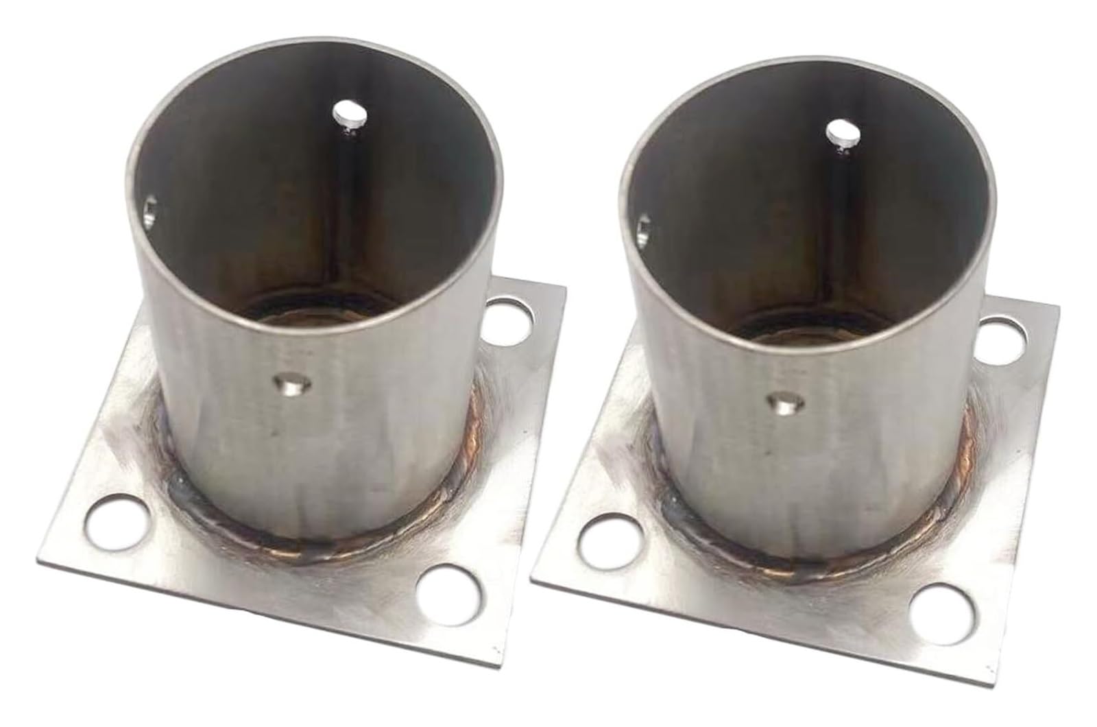 IBOWZ Round Stainless Steel Flange Anchor Base with Screws for Pergola Deck Wrap Porch Handrail and Column Support
