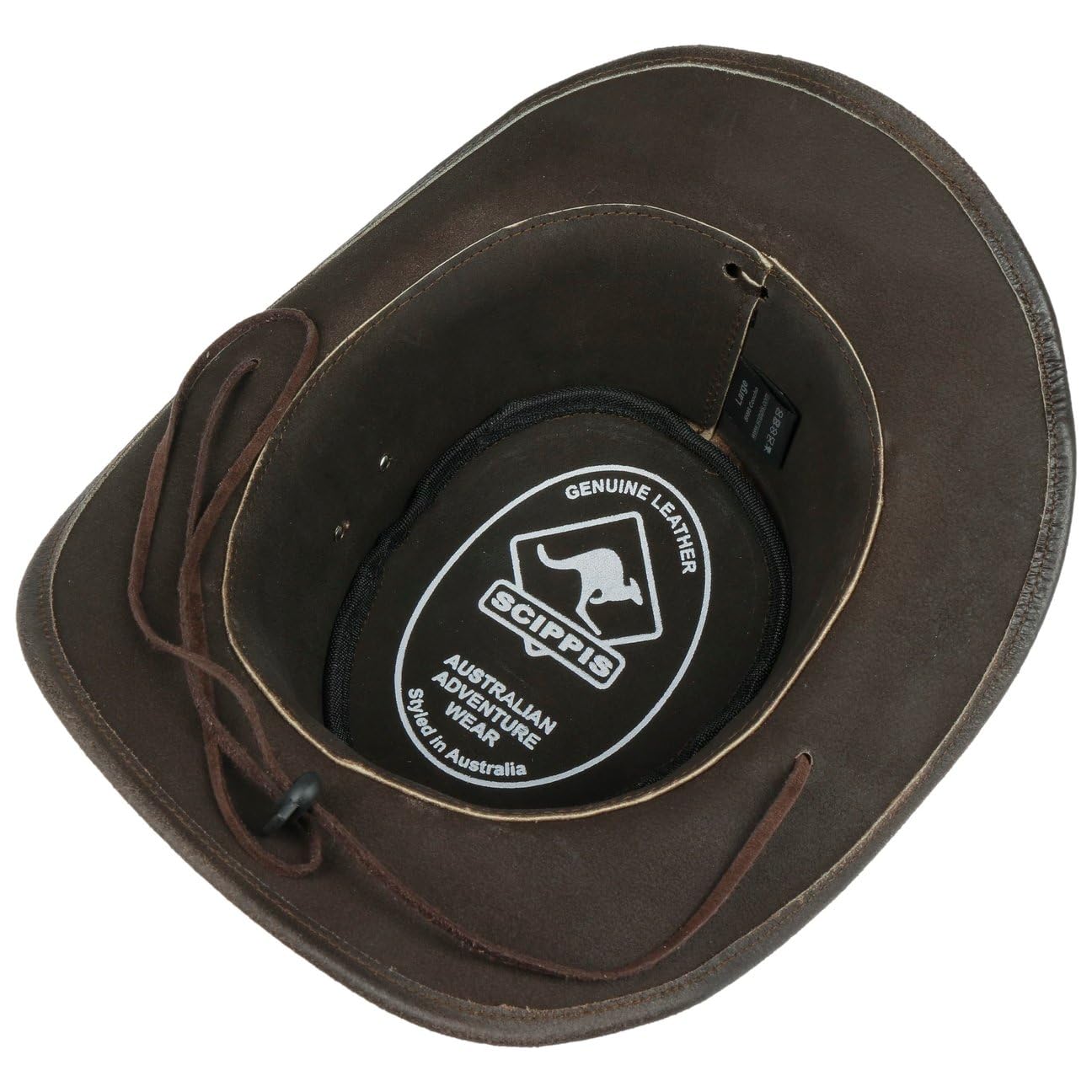 SCIPPIS Sombrero de Piel Concho Mujer/Hombre - Australiano Vaquero Rodeo con Tira para el mentón, Banda Verano/Invierno Primavera Verano Otoño Invierno