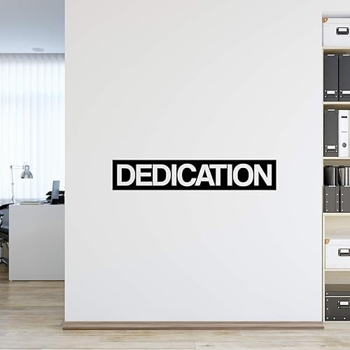 Miniatura 4 de My Vinyl Story  DEDICATION  Calcomanía motivacional grande de pared para gimnasio en casa, fitness, entrenamiento, motivacional, decoración de