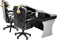 Vista 3 de Ultimate Black Commentator Table Playset para figuras de acción de lucha libre