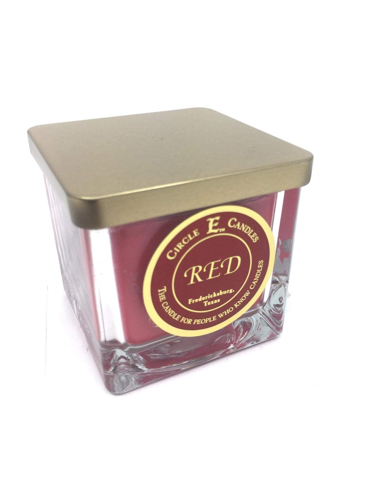 Circle E Candles, Red Scent, Small Size Jar Candle, 8oz, 1 Wick