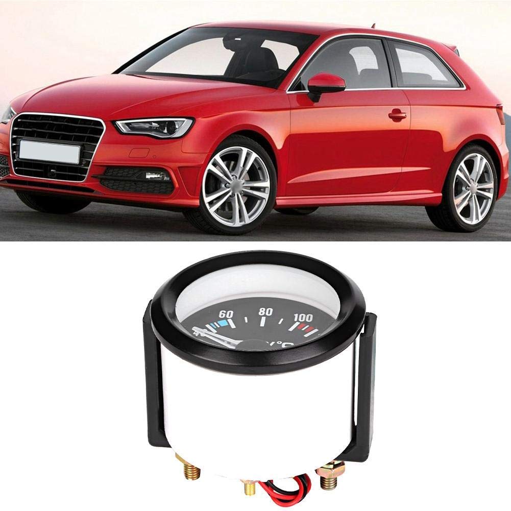 Calibro di temperatura dell'acqua, strumento di strumento misuratore di temperatura dell'acqua digitale LED 2 pollici 52 mm universale per camion auto