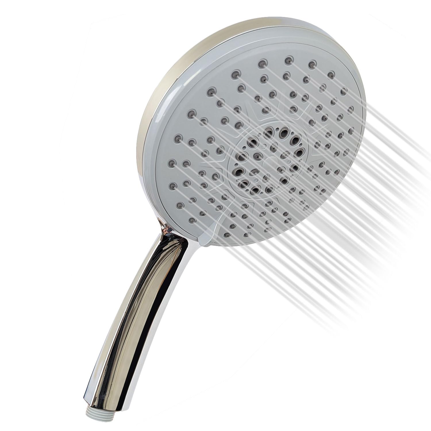 Ecospa Chrome Xl 6 Spray Mode Shower Head, 150Mm Powerful Handset, Universal Fit For Bath & Shower