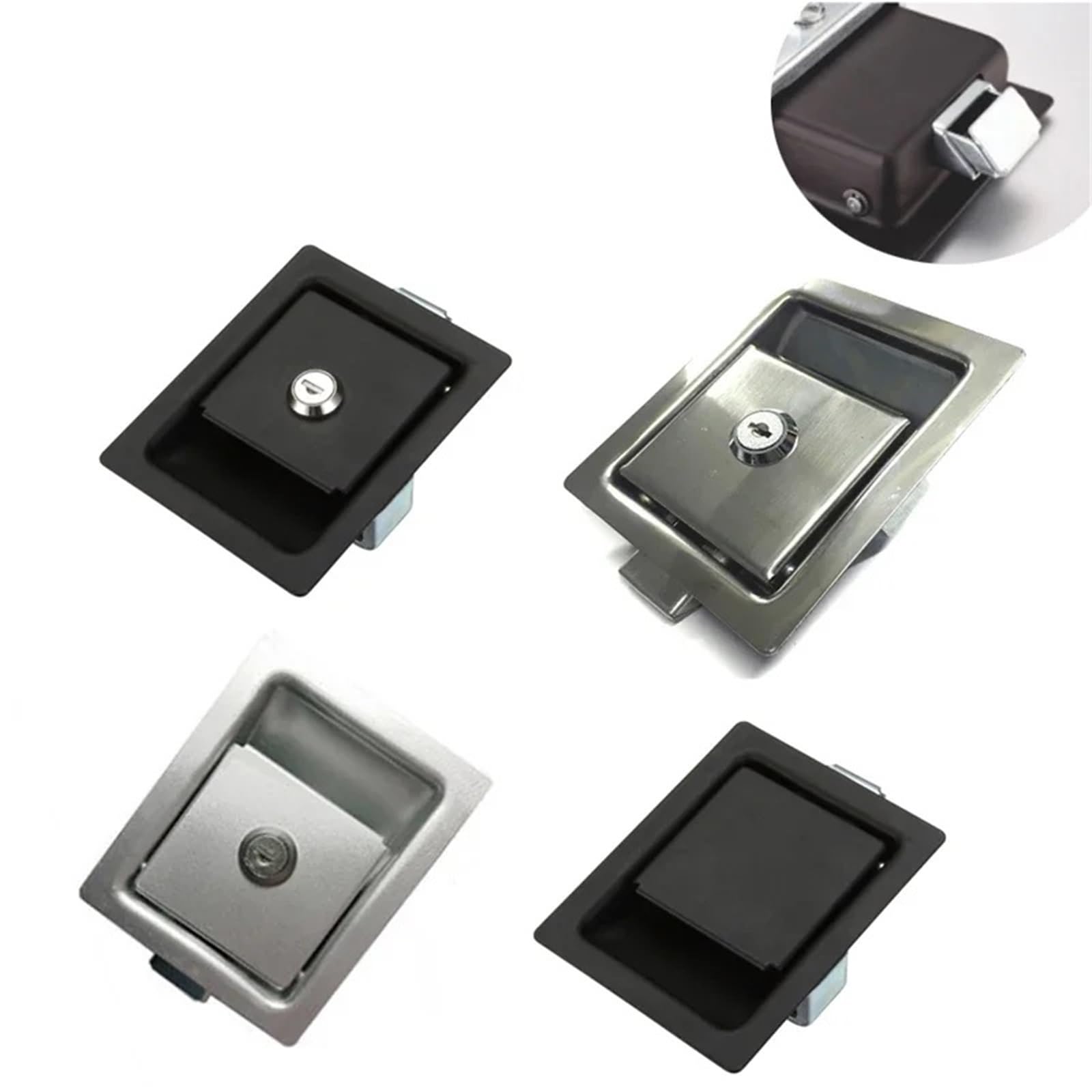 Serrure boîte électronique carrée noire MS215 pour porte d'armoire