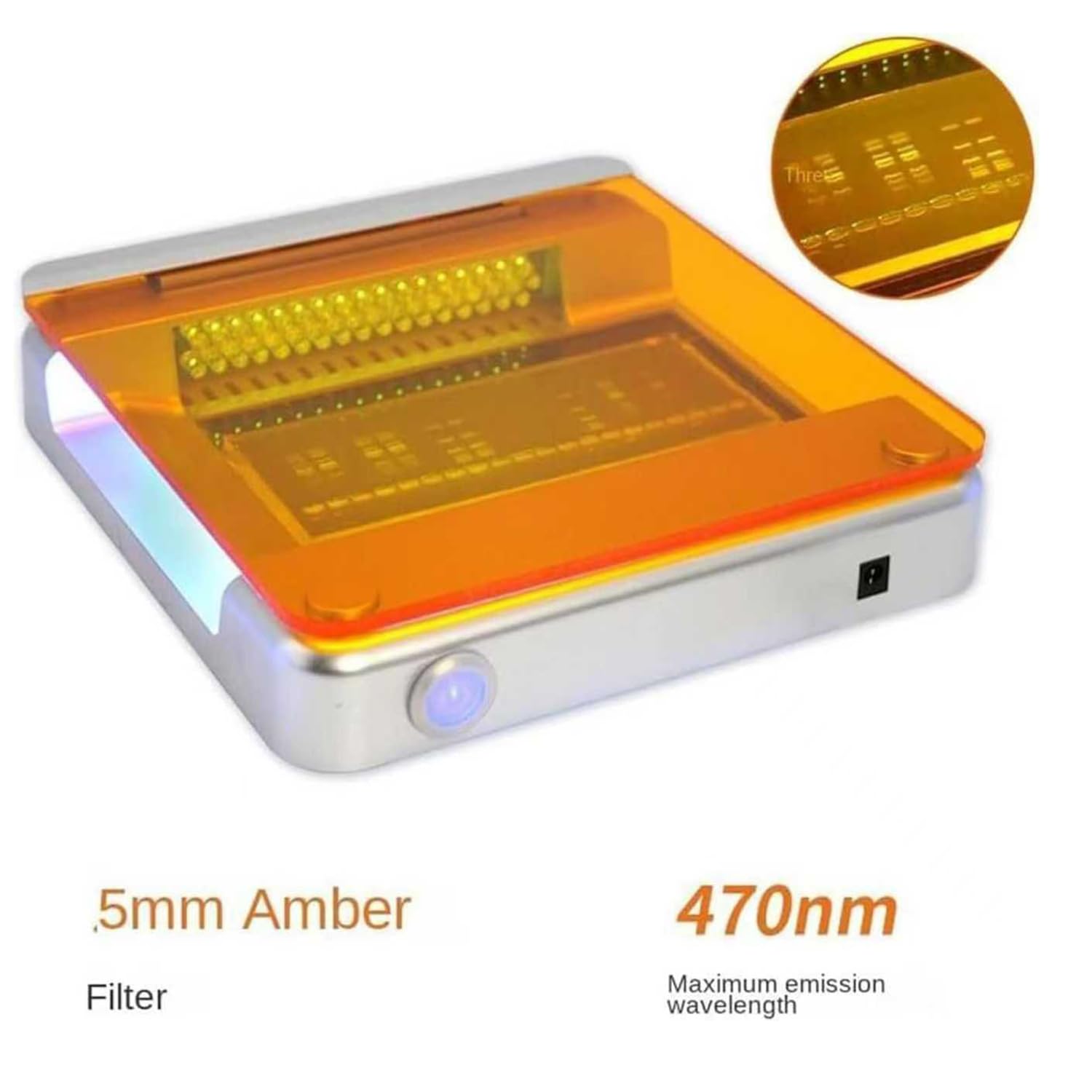 Transilluminator LED per laboratorio con illuminazione fronte-retro per gel