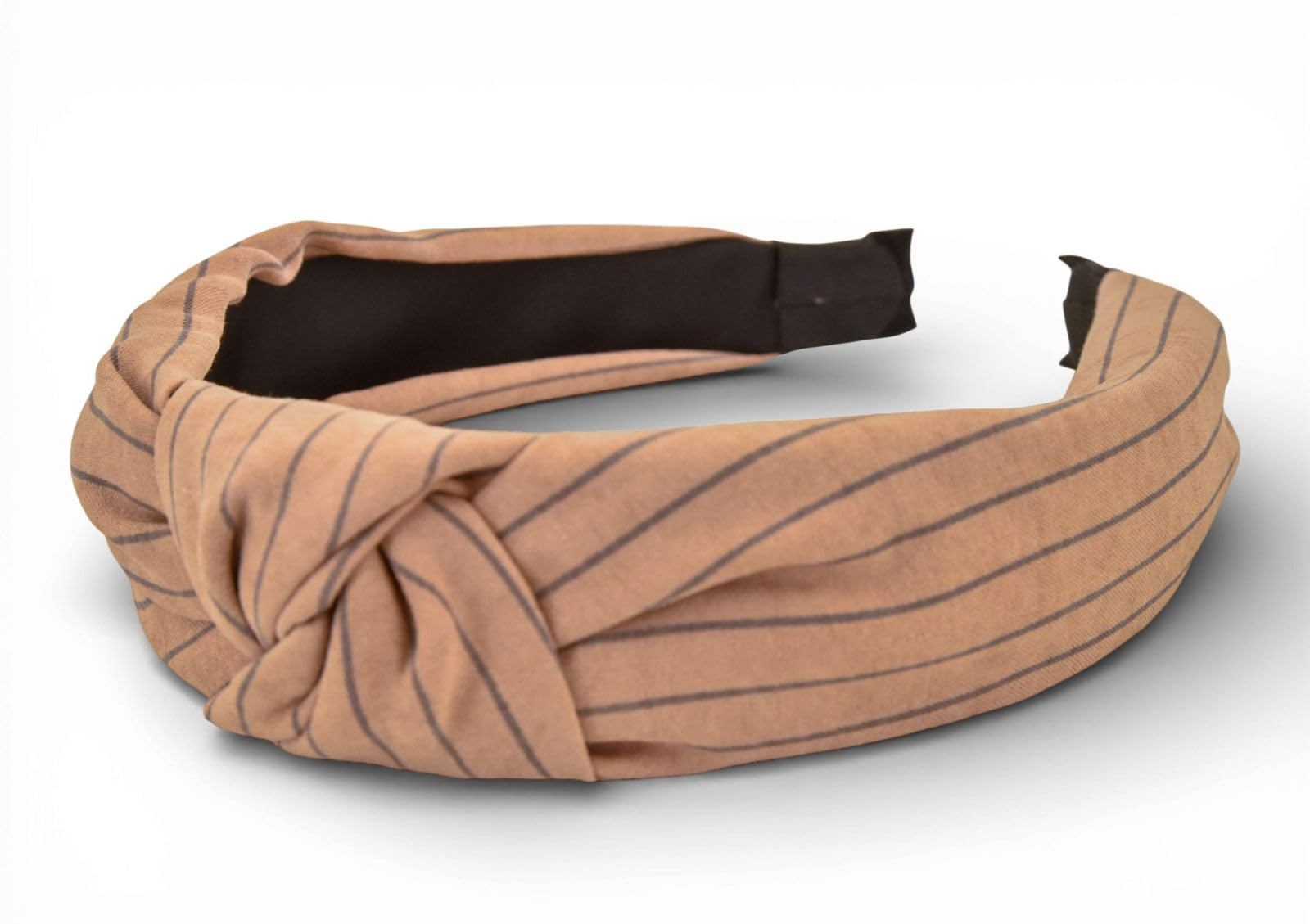 styleBREAKER Haarreif gestreift mit Knoten | breiter Stoff Haarreifen